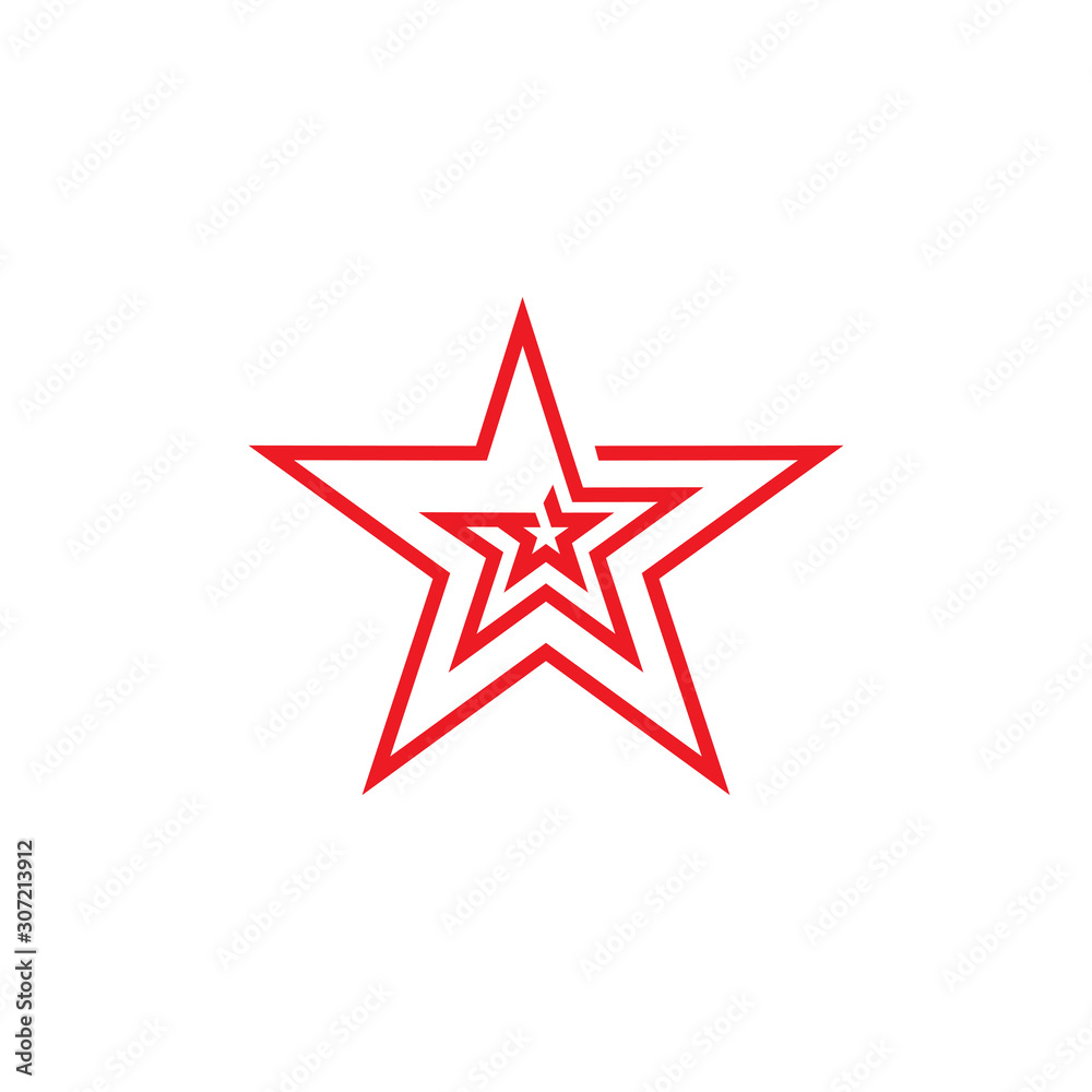 color star line logo design color star line logo design