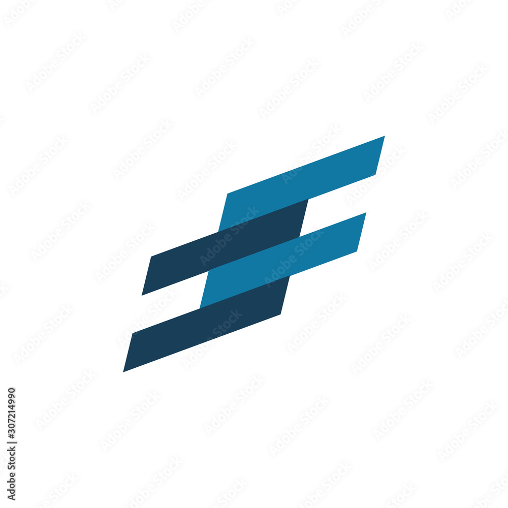 f line art color logo design f line art color logo design