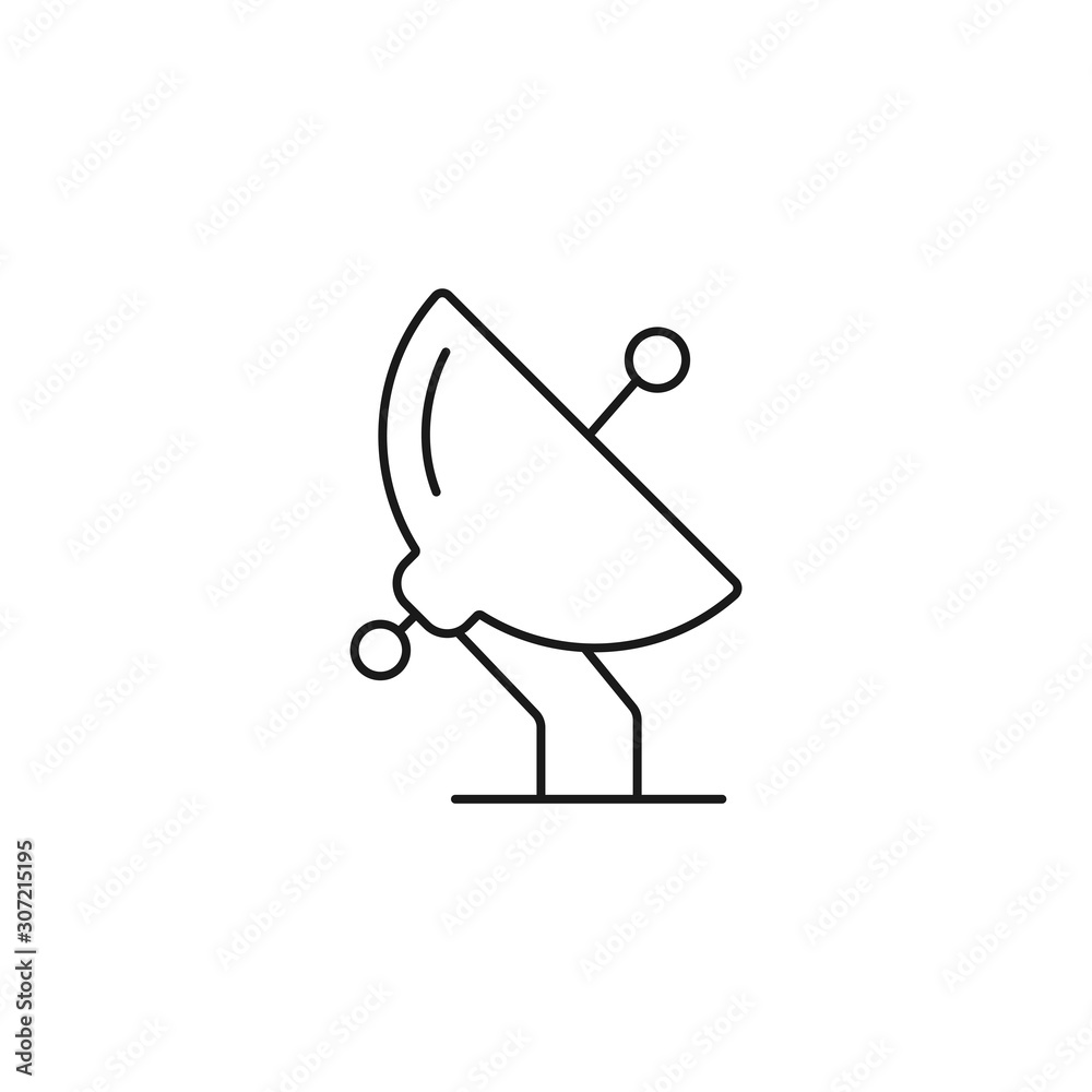 earth station - minimal line web icon. simple vector illustration. concept for infographic, website or app. earth station - minimal line web icon. simple vector illustration. concept for infographic, website or app.
