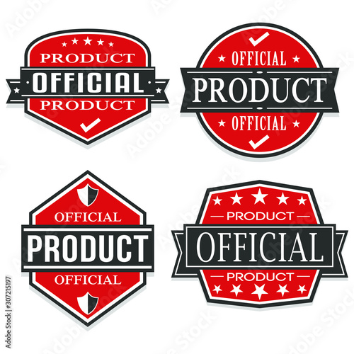 Official Product Quality Seal Stamp Vector Art Design. Decorative Logo.