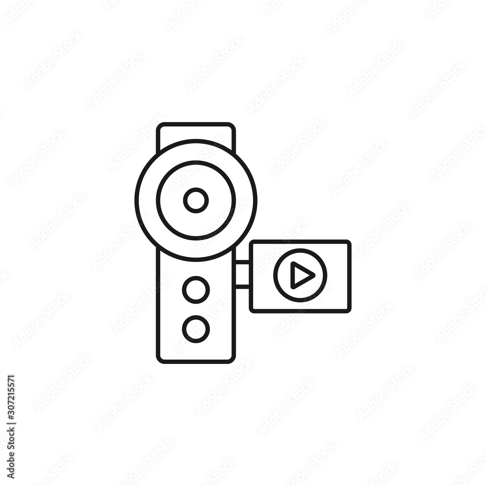 hand video camera - minimal line web icon. simple vector illustration. concept for infographic, website or app. hand video camera - minimal line web icon. simple vector illustration. concept for infographic, website or app.