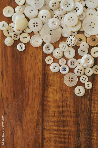 Background of White Buttons