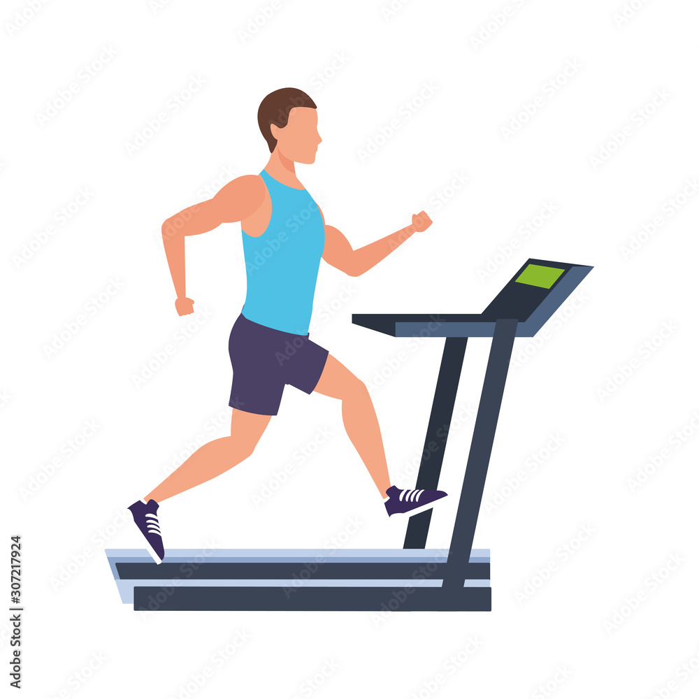 avatar man running on treadmill icon