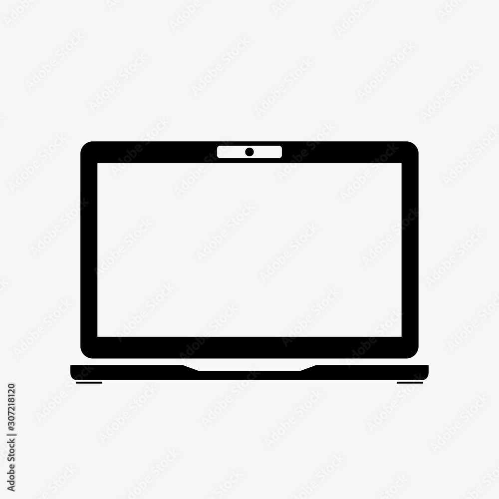 Laptop Icon in trendy flat style