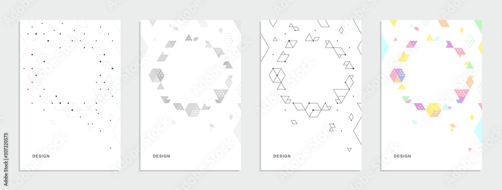 Abstract geometric technological banner. Corporate identity flyer. Vector set background. Abstract geometric technological banner. Corporate identity flyer. Vector set background.