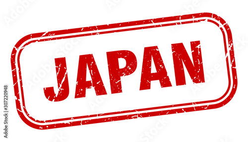 Japan stamp. Japan red grunge isolated sign