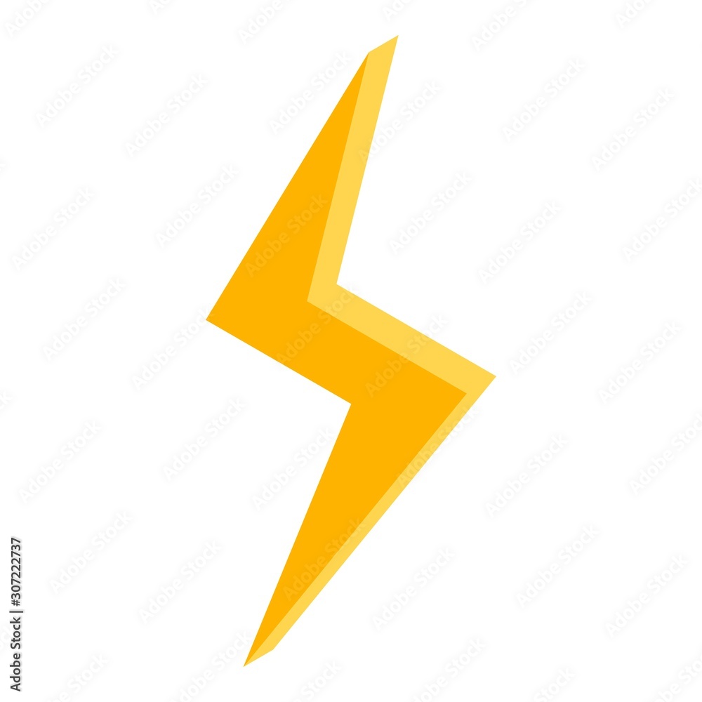 Energy thunderbolt icon. Isometric of energy thunderbolt vector icon for web design isolated on white background Energy thunderbolt icon. Isometric of energy thunderbolt vector icon for web design isolated on white background