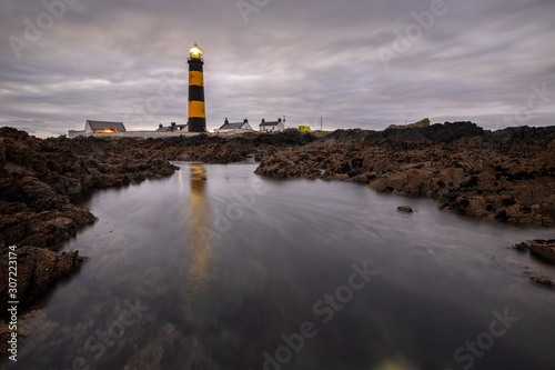 Photography lighthouse at sunset
