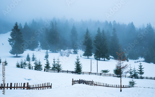 Beautiful panorama of fences mountain © YouraPechkin