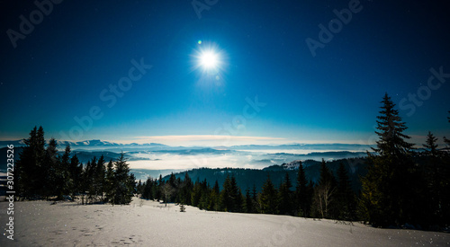 Mesmerizing landscape of snowy ski slope © YouraPechkin