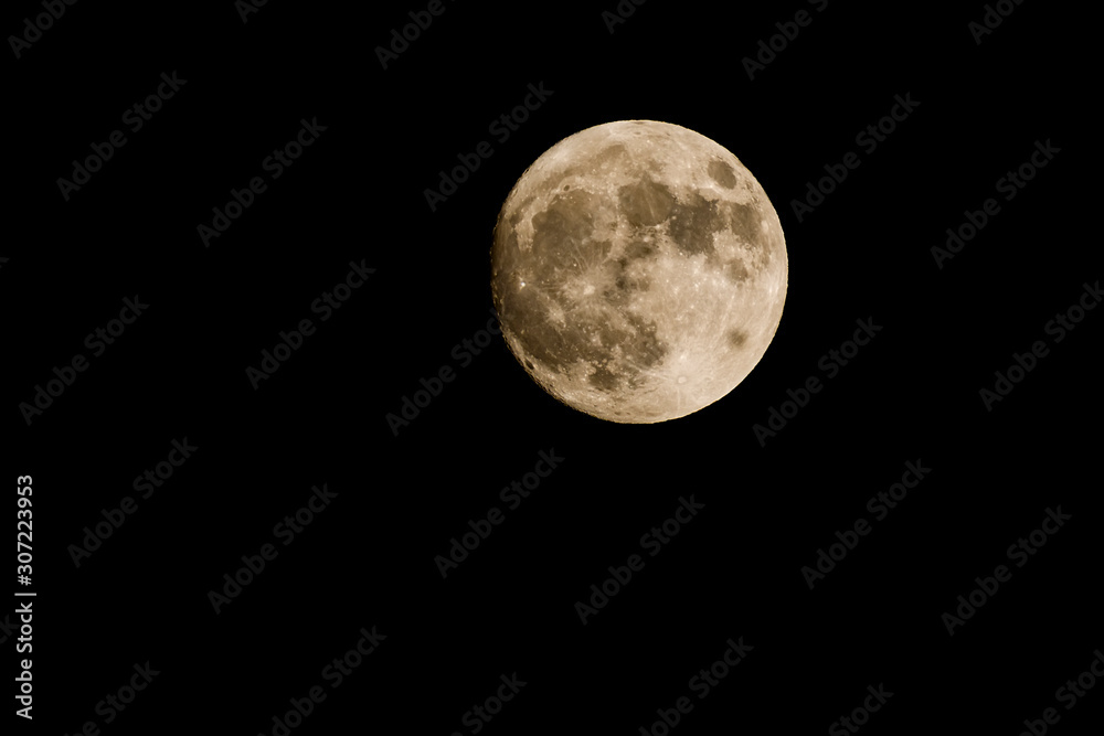 Obraz premium full moon in dark night