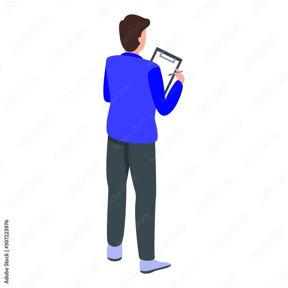 Delivery checklist icon. Isometric of delivery checklist vector icon for web design isolated on white background