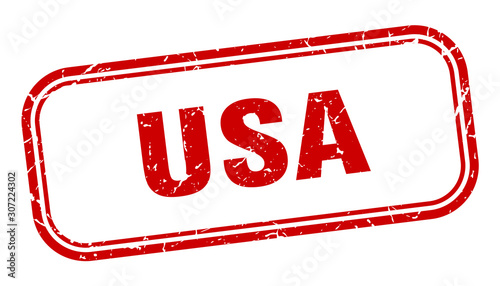 usa stamp. usa red grunge isolated sign