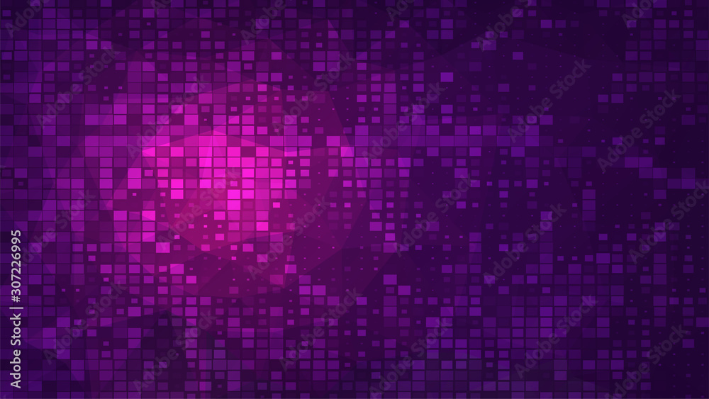 Abstract polygon background. Square pattern backdrop. Futuristic triangle mosaic. Random pixel tile grid. Modern technology graphic art. Cover, banner, flyer poster template. Stock vector illustration Abstract polygon background. Square pattern backdrop. Futuristic triangle mosaic. Random pixel tile grid. Modern technology graphic art. Cover, banner, flyer poster template. Stock vector illustration
