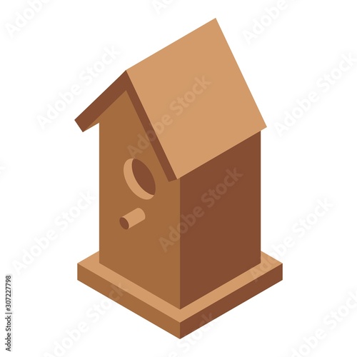 Feeder bird house icon. Isometric of feeder bird house vector icon for web design isolated on white background