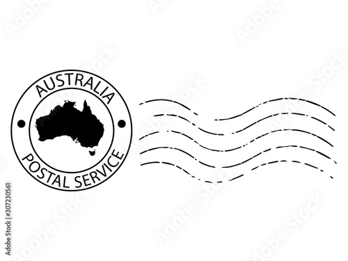 Australia postal stamp vector illustration Eps 10
