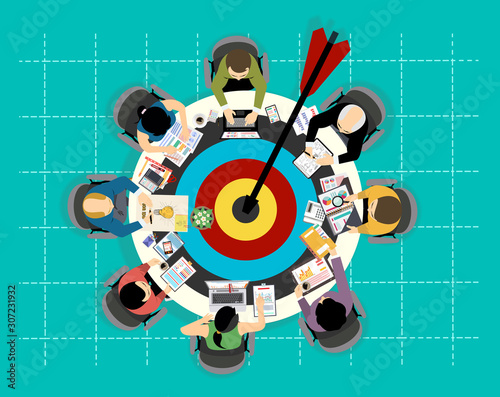 Flat design illustration concepts for business analysis and planning, consulting, team work, project management, financial report and strategy . Concepts web banner and printed materials.