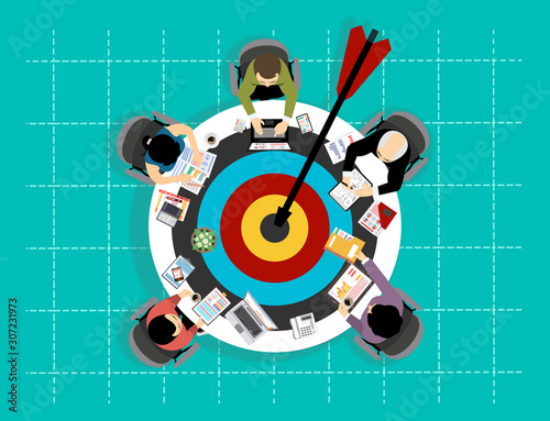 Flat design illustration concepts for business analysis and planning, consulting, team work, project management, financial report and strategy . Concepts web banner and printed materials.