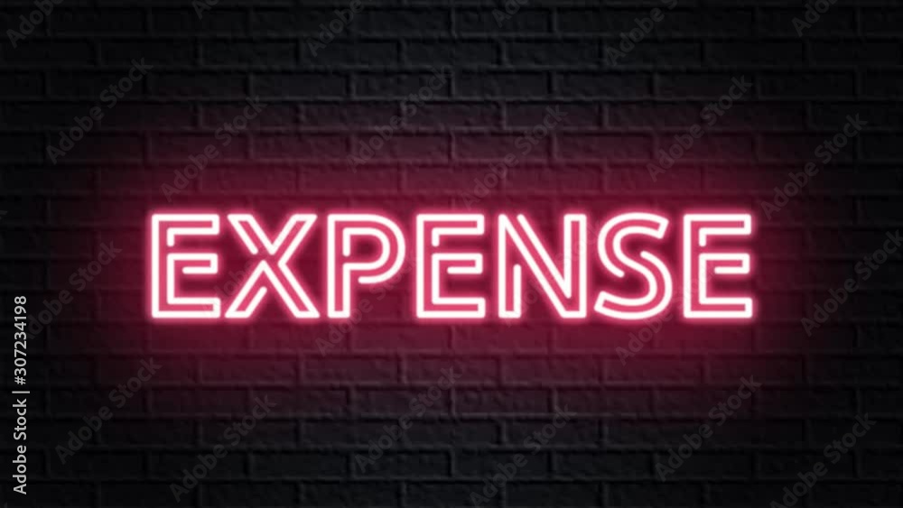 red neon video animation expense red neon video animation expense