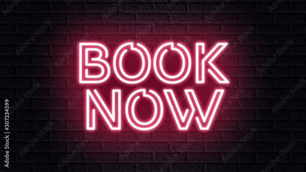 red neon video animation book now red neon video animation book now