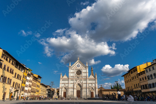 piazza basilica of santa croce in florence
