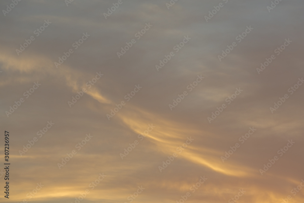 Sunset cloudscape with ribbon of light Sunset cloudscape with ribbon of light