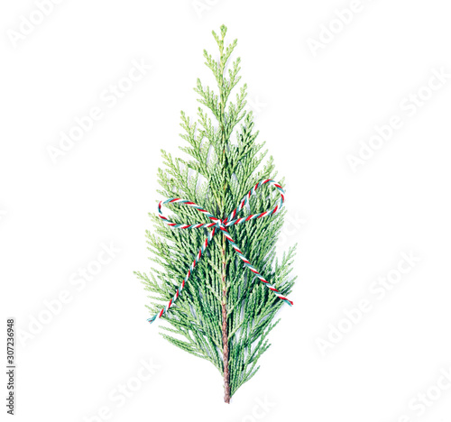 Creative christmas tree. Christmas and New Year greeting card.