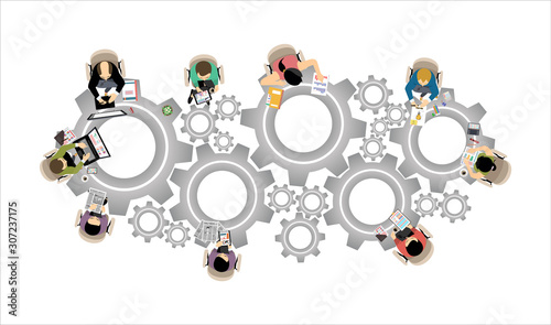 Flat design illustration concepts for business analysis and planning, consulting, team work, project management, financial report and strategy . Concepts web banner and printed materials.