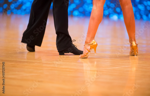 Woman and man dancer latino international dancing