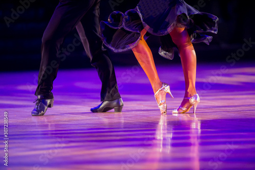 Woman and man dancer latino international dancing photo