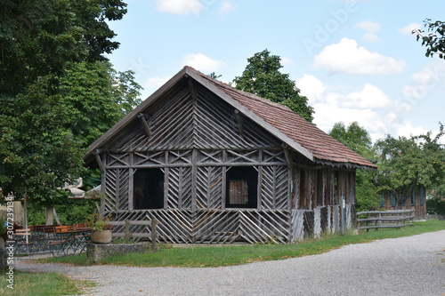 Old Decorated Wooden Building with Windows 7034-042 © eyepals