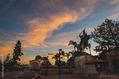 statue of el cid in balboa park photo