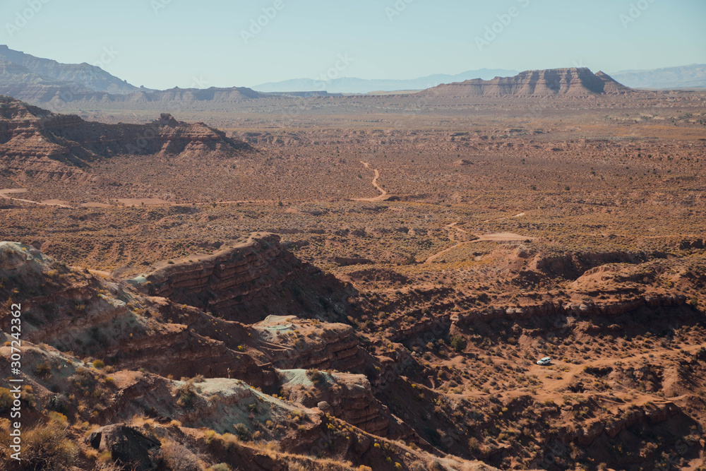 Landscape from mountain of Zion Natural Park in Virgin, Utah