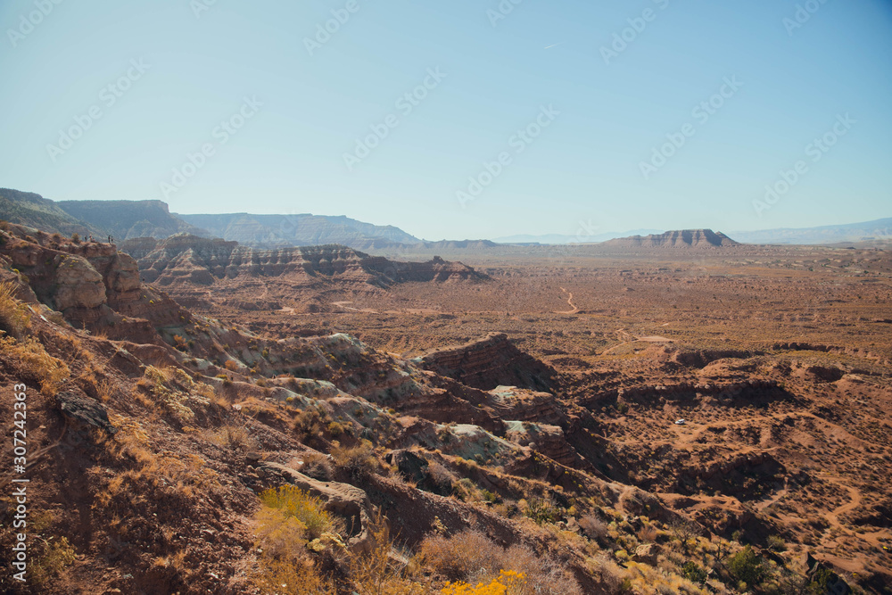 General shot Landscape from mountain of Zion Natural Park in Virgin, Utah