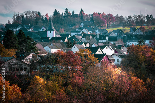 autumn colours in a german village