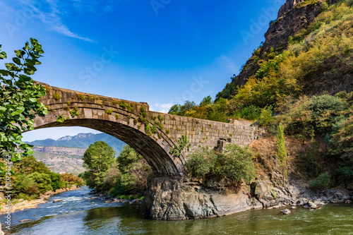 Sanahin Bridge landmark of Lorri Armenia eastern Europe