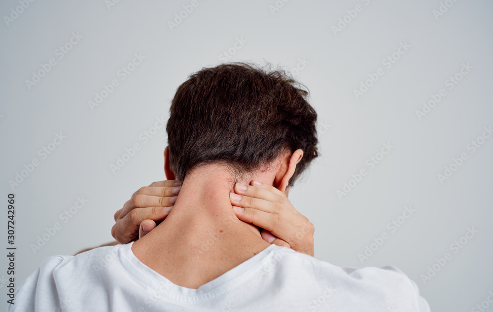 young man with headache young man with headache