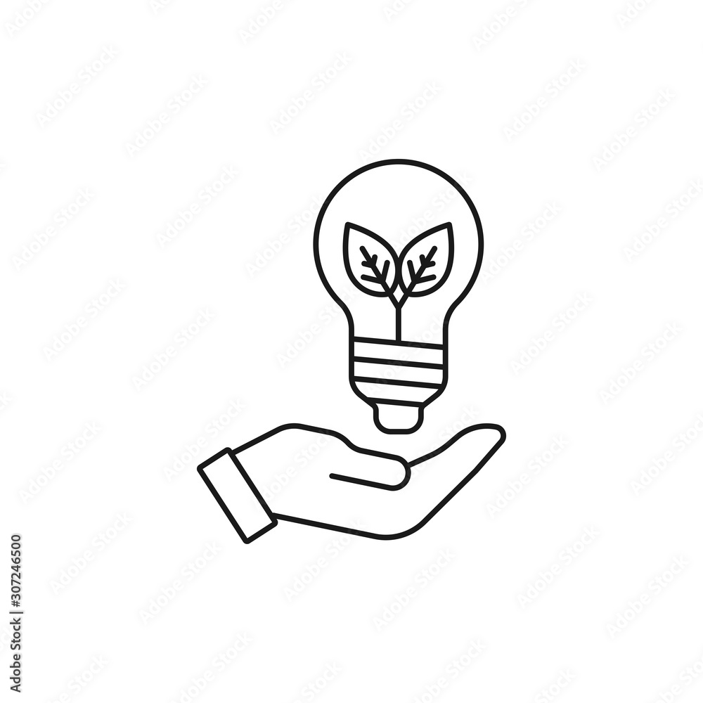 energy saving - minimal line web icon. simple vector illustration. concept for infographic, website or app. energy saving - minimal line web icon. simple vector illustration. concept for infographic, website or app.