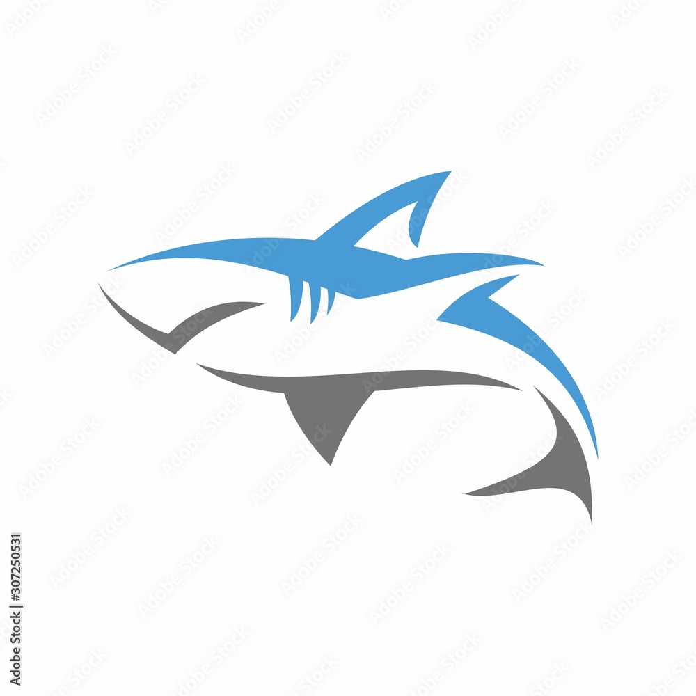 Shark fish logo design template vector illustration Shark fish logo design template vector illustration