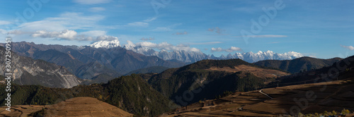 Valleys and Mountains near Shangri-La, Yunnan Province, China
