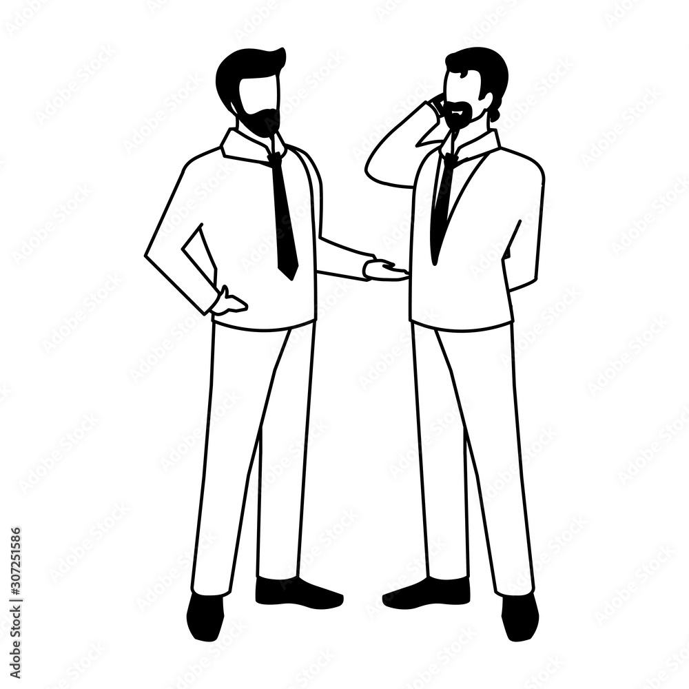businessmen standing with various views, poses businessmen standing with various views, poses
