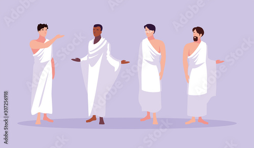 set of men hajj pilgrimage