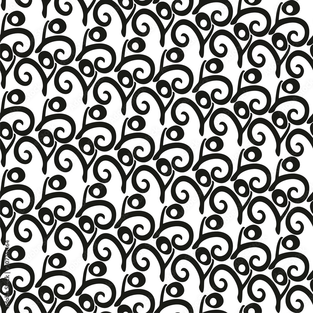 Abstract inverted 2020 seamless pattern. Black white seamless pattern.