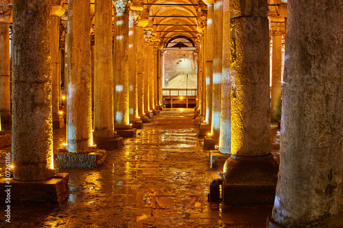 The Basilica Cistern - underground water reservoir build by Emperor Justinian...