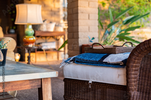 Arizona sunset on patio