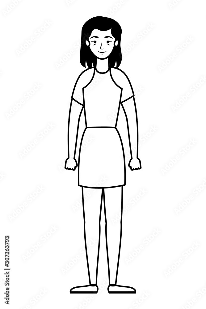 young woman avatar character icon