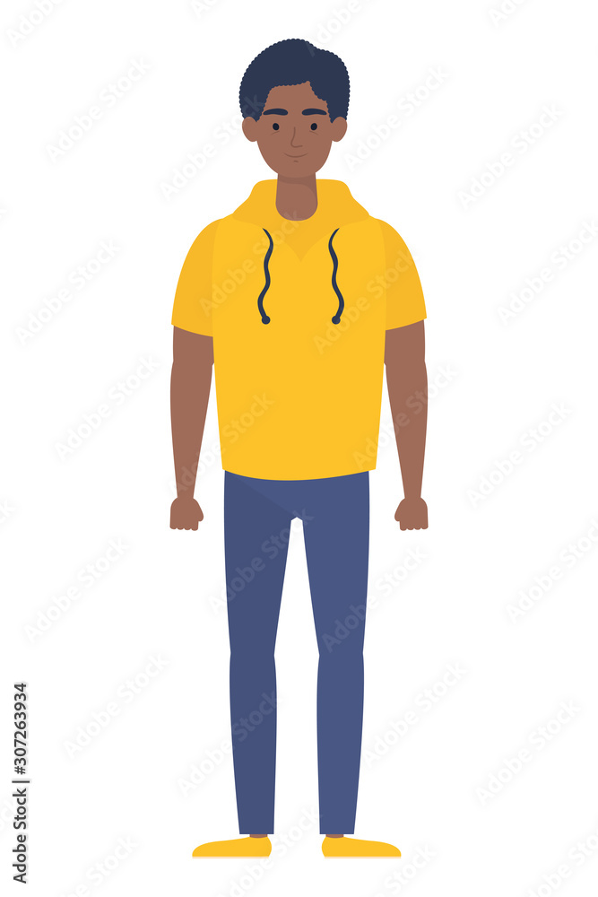 afro young man avatar character icon afro young man avatar character icon