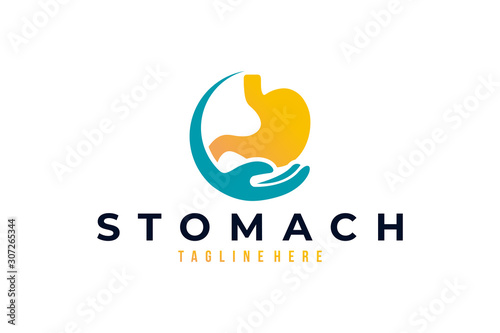 stomach care logo icon vector isolated photo