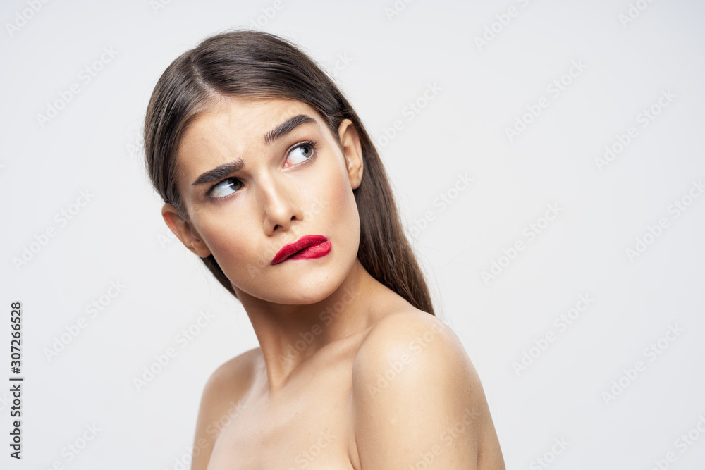 beautiful woman bare shoulders spa treatments clean skin beautiful woman bare shoulders spa treatments clean skin