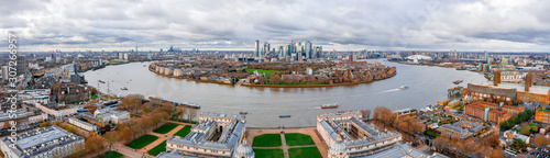 Photography Aerial panoramic view of the National Maritime Museum in Greenwich, England is the leading maritime museum of the United Kingdom and is the largest museum in the world